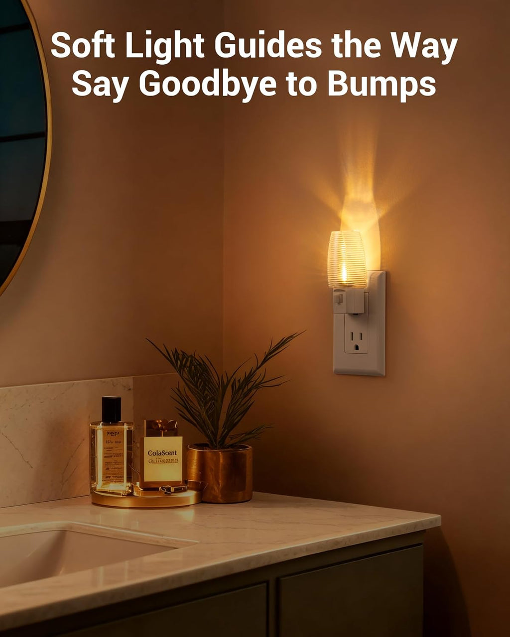 DEWENWILS Plug in Night Light with Switch, Manual ON Off LED Nightlight for Kids, Nursery, Bedroom, Bathroom, Hallway, Stairways…