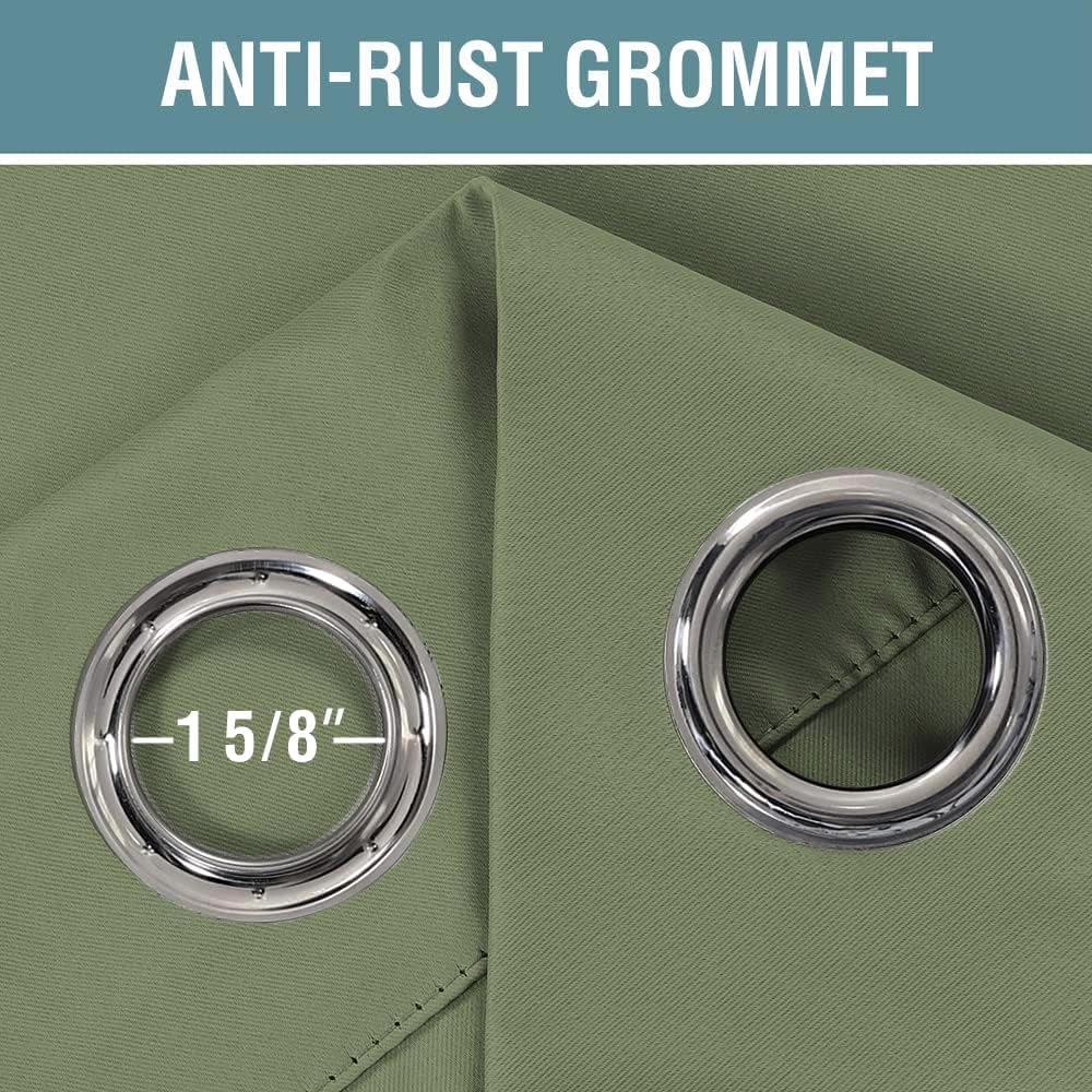 H.VERSAILTEX Blackout Curtains - Grommet Thermal Insulated Room Darkening Curtains for Bedroom and Living Room Energy Saving So…