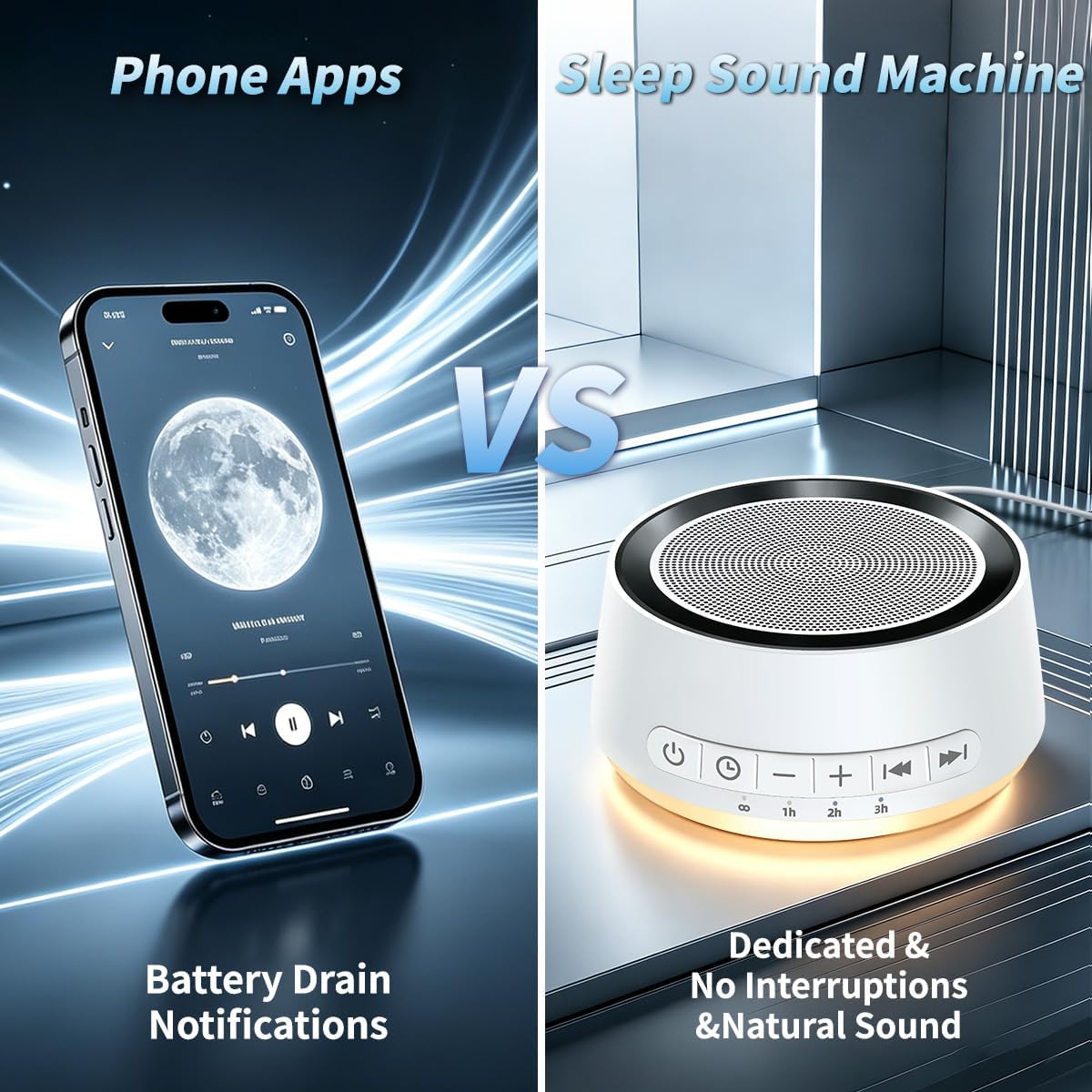 SoundMe Sound Machine Night Light White Noise Machine with 30 Soothing Sounds 12 Colors Night Light Sleep Machine for Baby Kids Adults Brow…