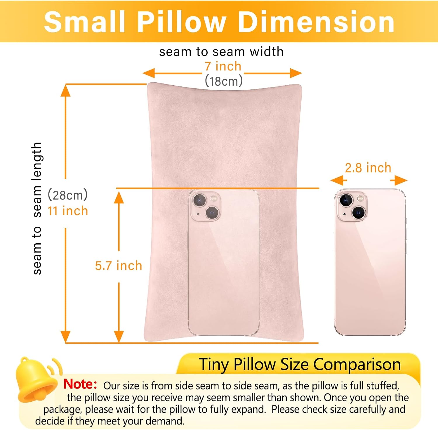1 MIDDLE ONE 2 Pack Small Pillow, Memory Foam Mini Pillow 11 X 7 Inches for Travel, Sleeping, Nap and Neck, Knee, Lumbar Support, Tiny…