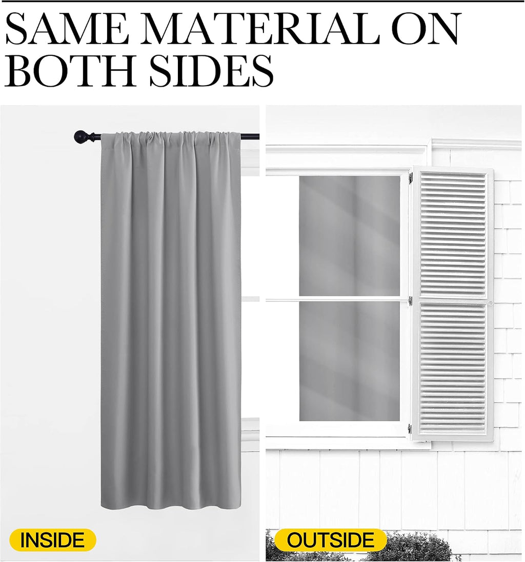 NICETOWN Short Curtains for Small Window - Home Decoration Thermal Insulated Rod Pocket Blackout Blinds & Drapes for Small Windows…