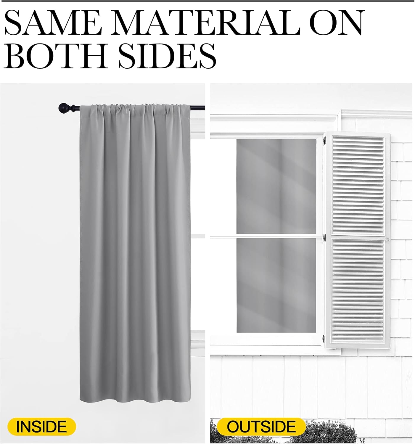 NICETOWN Blackout Curtains Panels for Window - Thermal Insulated Rod Pocket Blackout Drapes/Draperies for Living Room (2 Panels, W42 x…