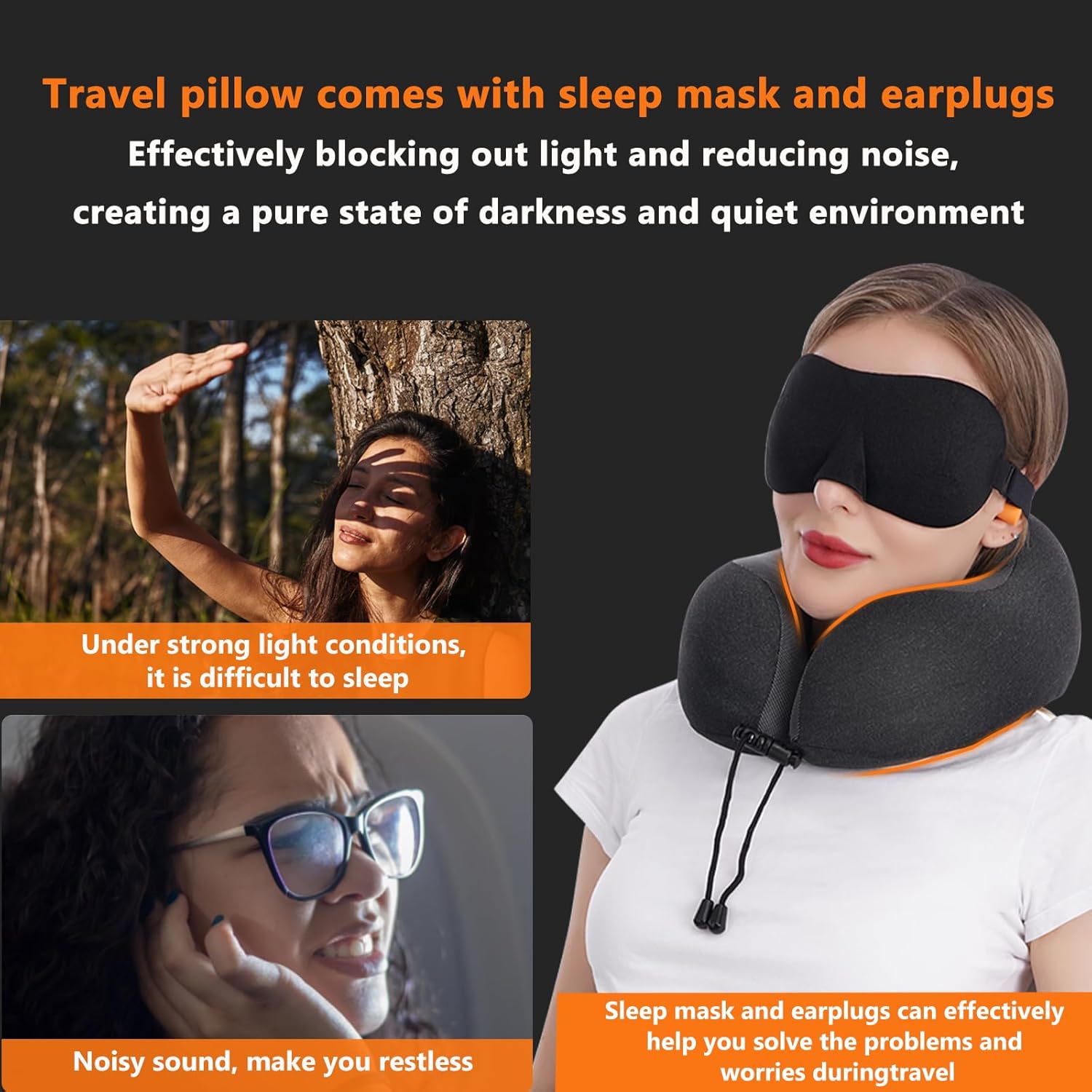 ProfessionalMemoryFoamProductsManufacturers MLVOC Neck Pillow for Traveling, Upgraded 100% Pure Memory Foam Travel Neck Pillow for Airplane…