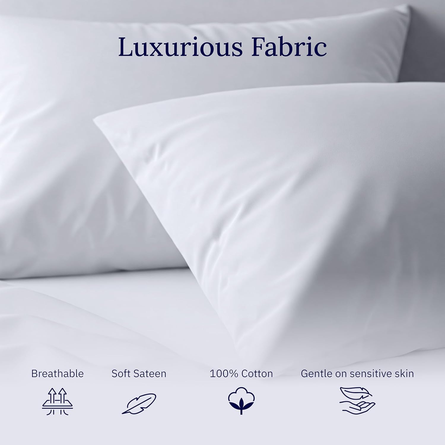 CaliforniaDesignDen California Design Den Luxuriously Soft 600 Thread Count, 100% Cotton, Crisp King Pillowcases Set of 2, Fits King Size P…