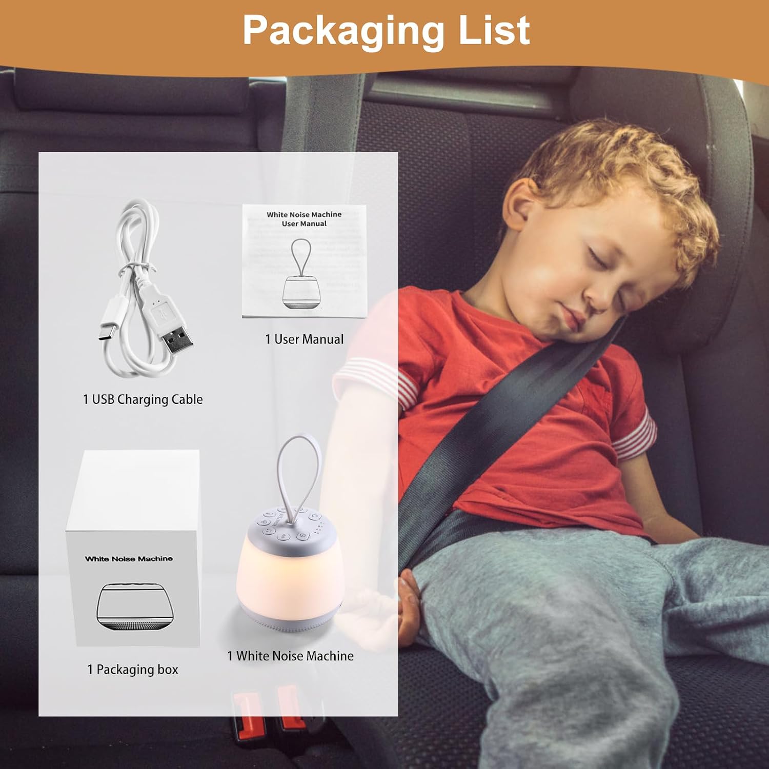 Upgraded Travel White Noise Sound Machine for Baby Adult, Portable Sleep Machine with Night Light and 21 Soothing Sounds, Timer and…