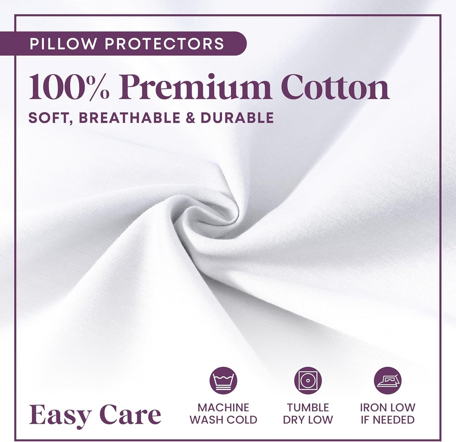 CirclesHome Pillow Protectors Single Pack Toddler Zippered - 100% Cotton Breathable Pillowcases - Protects Pillows from Dirt, Dust and…