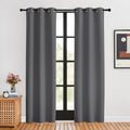 NICETOWN Blackout Window Curtains 80 inch Long, 2 Panels, 34 inch, Grey, Grommet Top Room Darkening Thermal Insulated Solid Vertical…
