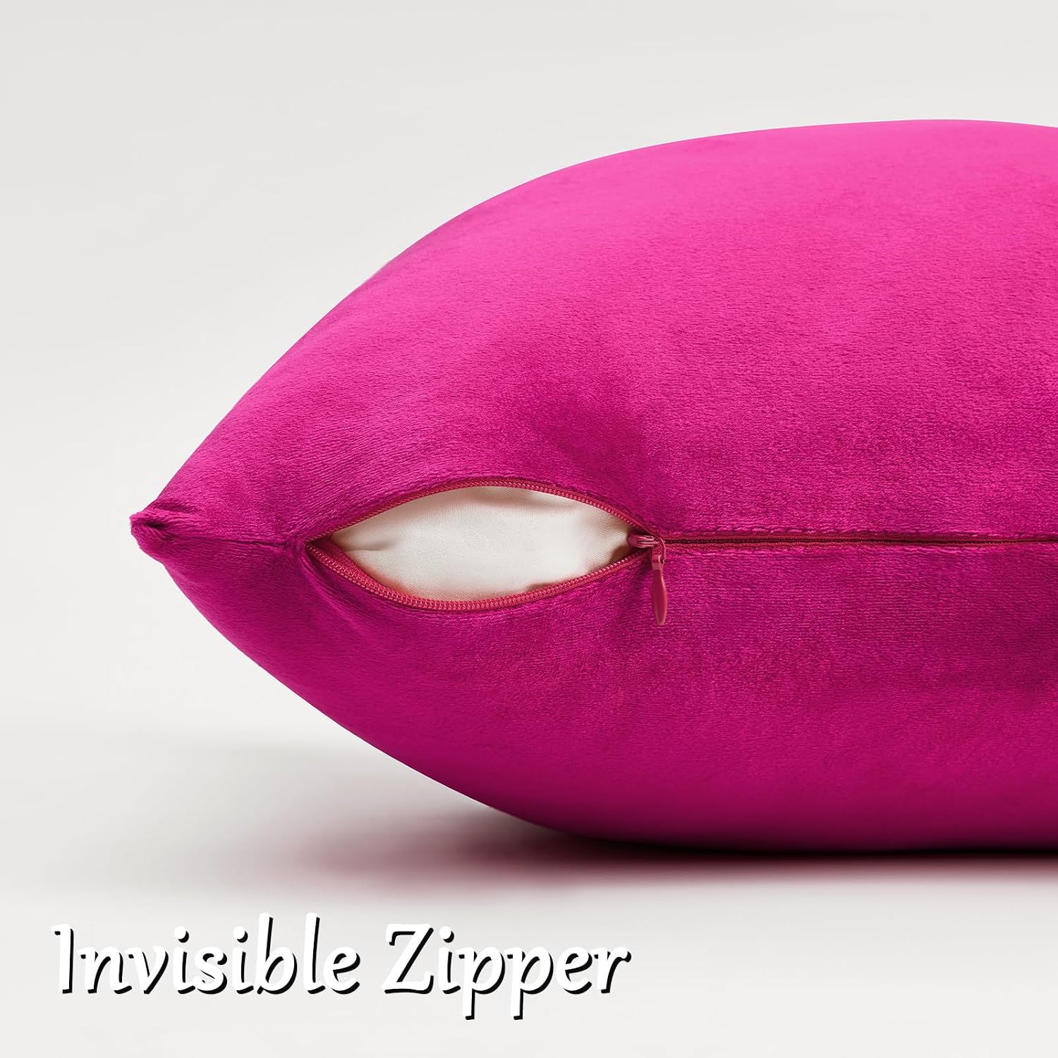 GIGIZAZAFocusingonhomedecoration GIGIZAZA 18x18 Pillow Covers Set of 2 Velvet Throw Pillows Decorative Hot Pink Covers for Couch Sofa Bedro…