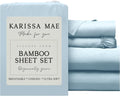 KARISSA MAE Pure Viscose from Bamboo King Size Sheet Set | 100% FSC Certified | Luxuriously Soft | Cooling | 18" Deep Pocket w/Corner…