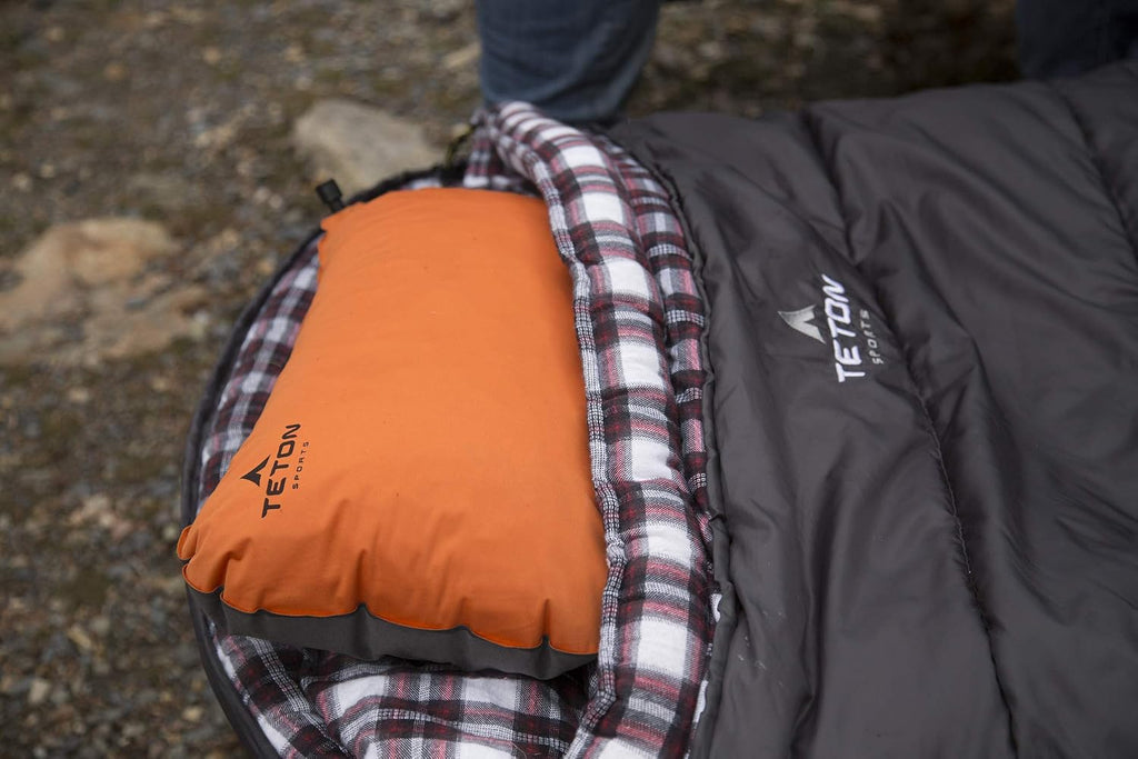 Teton Sports ComfortLite Self-Inflating Pillow; Support Your Neck and Travel Comfortably; Take it on the Airplane, in the Car, Backpacking,…