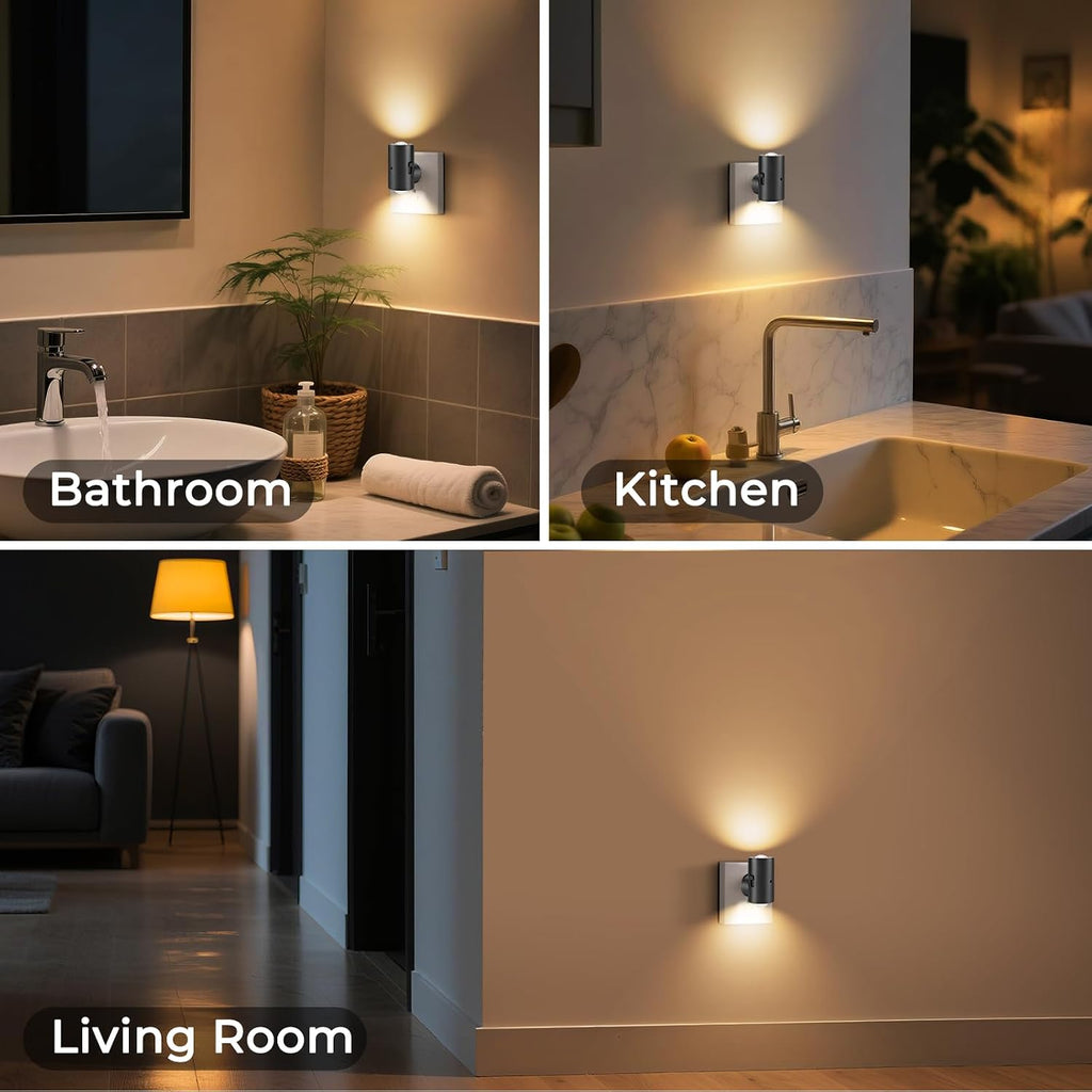 TSEXES LED Night Lights Plug into Wall, Dimmable Plug in Night Light, Dusk to Dawn, 0-200LM Bright Nightlight Auto-On/Off, 2700K Night…