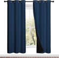 Nicetown Moroccan Blue Full Shade Curtain Panels, Pair of Energy Smart & Noise Blocking Out Blackout Drapes for Dining Room Window, Thermal…