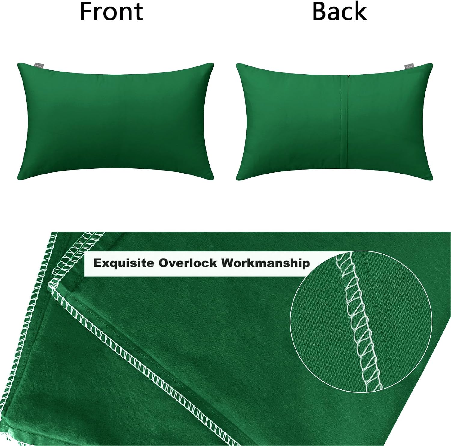 Thmyo 4-Pack 100% Cotton Lumbar Comfortable Solid Decorative Throw Pillow Case, Thmyo Rectangle Cushion Cover Pillowcase Sublimation Blank P…