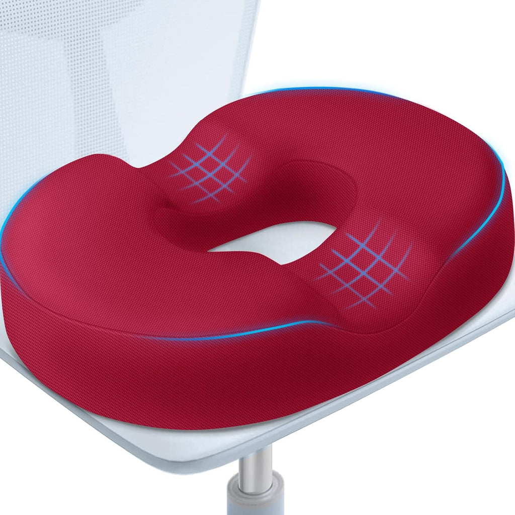 BlissTrends Donut Pillow Seat Cushion, Donut Chair Cushions for Postpartum Pregnancy & Hemorrhoids, Tailbone Cushion, Memory Foam Lifting C…