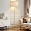 Nintiue 【Upgraded】 Dimmable Floor Lamp for Living Room, 11W LED Bulb Included, Modern Standing Lamp, Tall Pole Light with Linen Shade for…