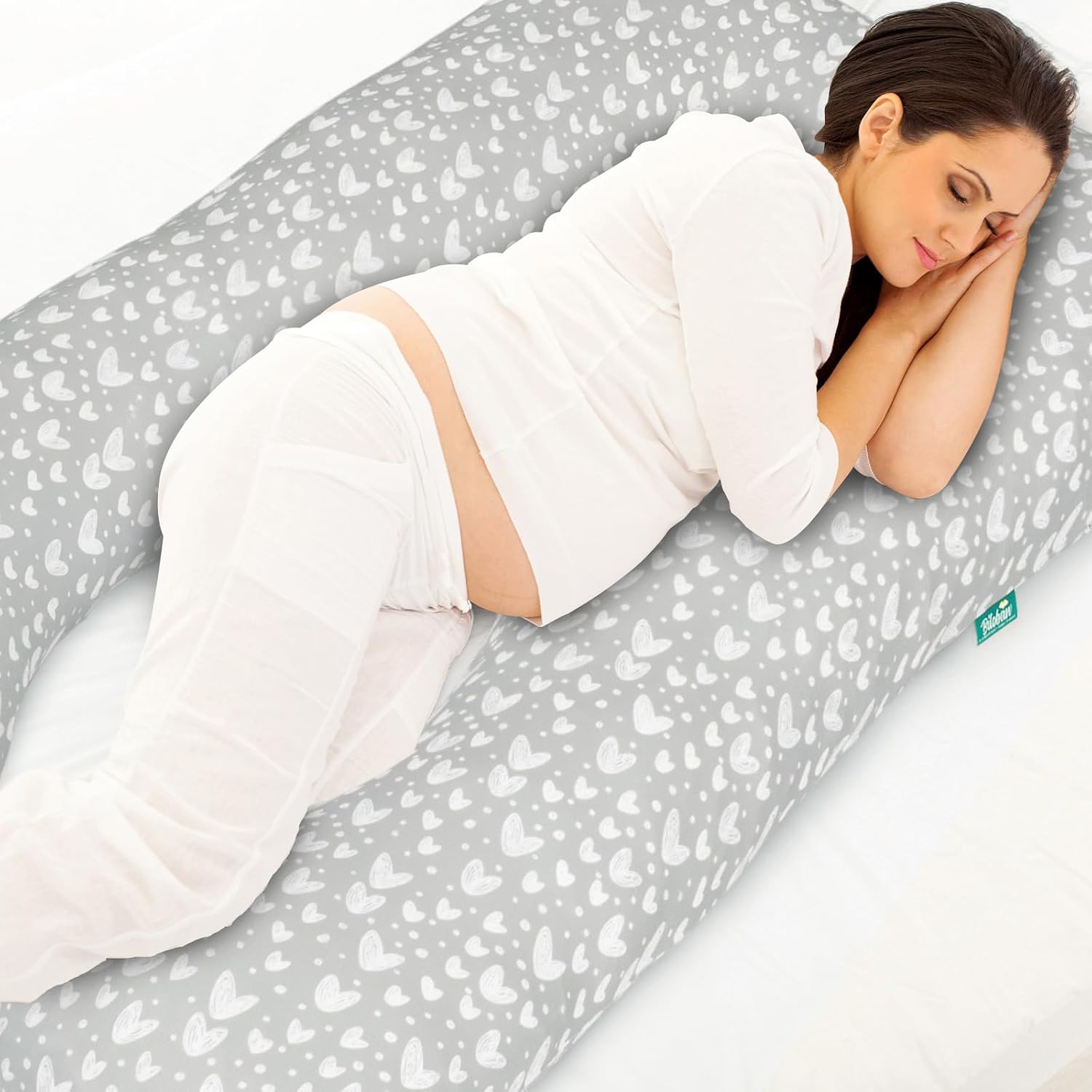Pregnancy Pillow Cover U-Shaped (ONLY Pillowcase), Super Soft Replacement Cover Fits Most 55/57 Inch Maternity Pillow, Full Body…