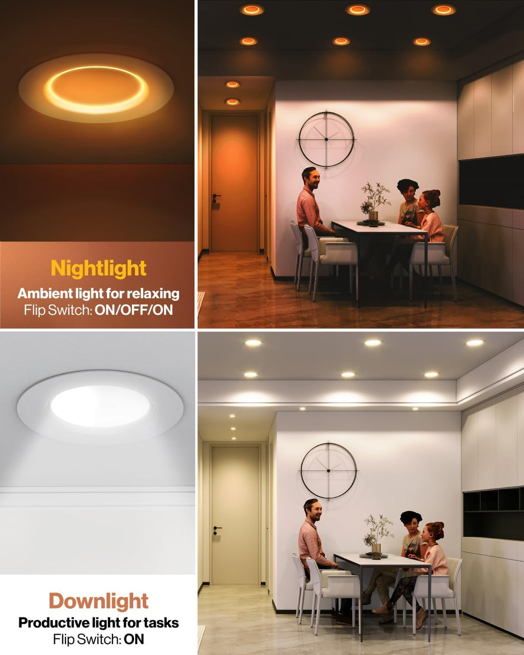 Sunco 60 Pack 6 Inch Recessed Light with Night Light, LED Can Lights Retrofit Lighting, 1000 LM, 12W, Selectable CCT…