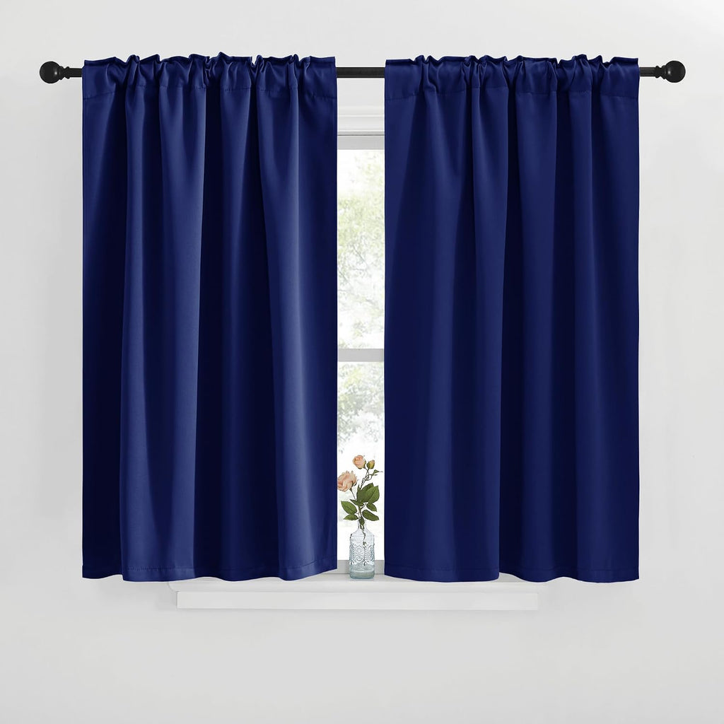 NICETOWN Blackout Window Curtains for Camper - (Royal Blue Color) 42x40 Inch, 2 Panels Set, Thermal Insulated Room Darkening Blackout…