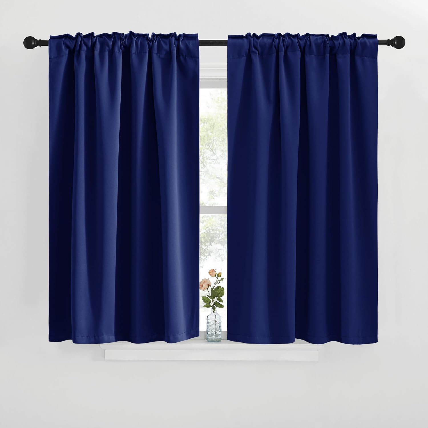 NICETOWN Blackout Window Curtains for Camper - (Royal Blue Color) 42x40 Inch, 2 Panels Set, Thermal Insulated Room Darkening Blackout…