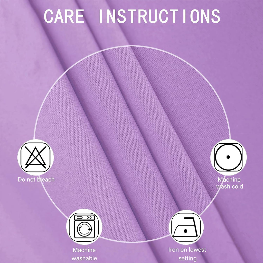Lemomo Blackout Curtains 52 x 90 Inch Long Lavender Curtains Set of 2 Panels Room Darkening Curtains for Bedroom and Living Room 90 Inch si…