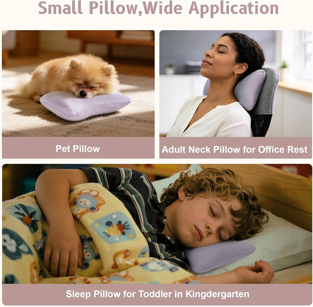 vocheer Small Pillows for Sleeping, 11"x7" Mini Pillow for Travel, Tiny Pillow for Neck, Lumbar, Knee, Wrist, Pets, Cotton Small Back Pillo…