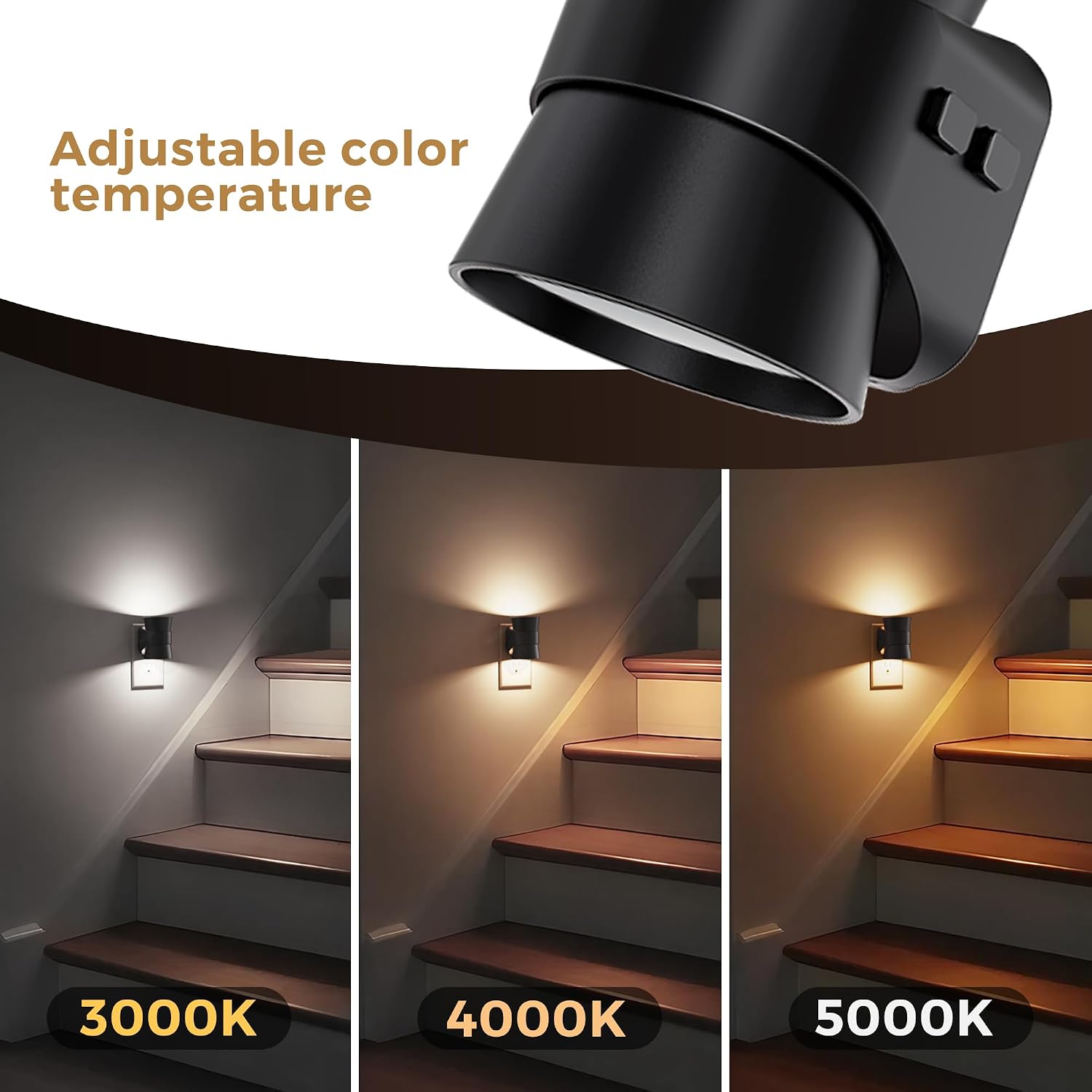 L LOHAS LED Dimmable Night Light, 3CCT Adjustable Color & Brightness, Night Lights Plug into Wall, Versatile for Living Room, Kitchen…