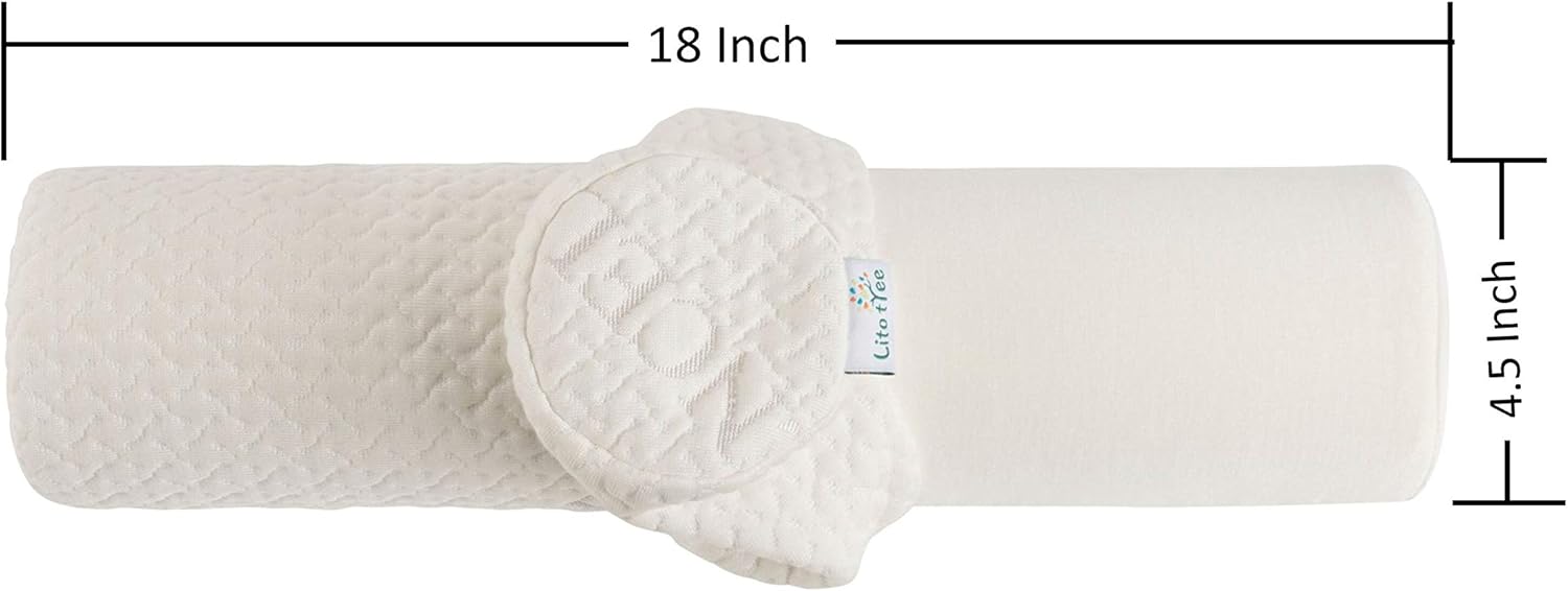 Homepage Support Neck Roll Pillow - Cervical Bolster with Comfort Memory Foam Support for Spine, Neck, Back, Lumbar - Removable Washable So…