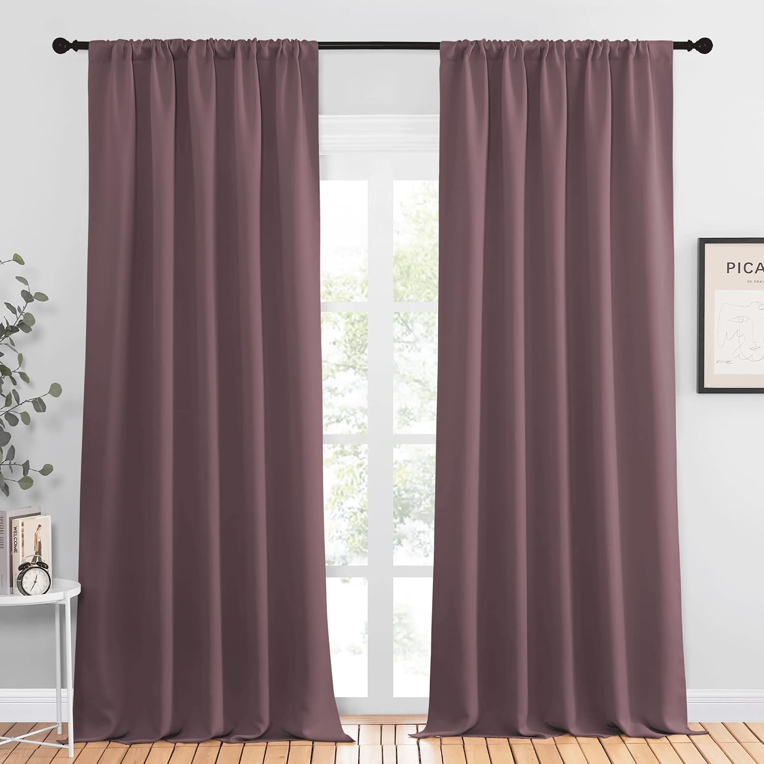 NICETOWN Room Darkening Curtains for Bedroom - Home Decoration Privacy Protection Thermal Insulated Solid Drapes/Draperies for Sliding…
