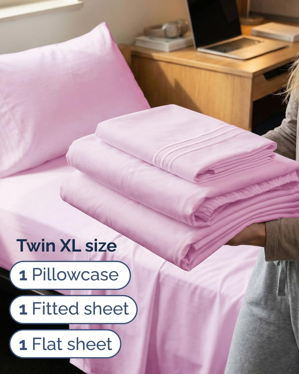 Twin XL Size 3 Piece Sheet Set - Comfy Breathable & Cooling Sheets - Hotel Luxury Bed Sheets for Women & Men - Deep Pockets, Easy-Fit…