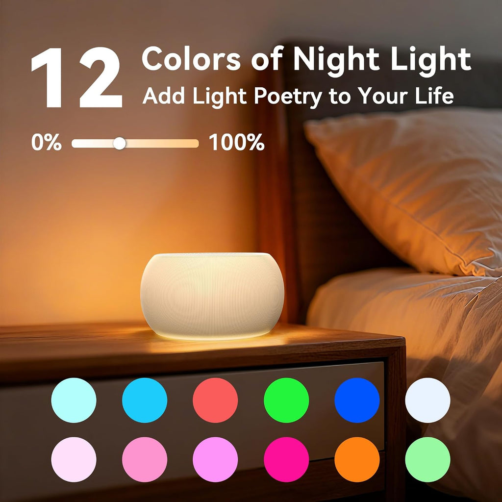 Easysleep White Noise Sound Machine Portable Sleep Machine for Baby Adult with 30 Soothing Sounds 12 Night Light Colors 4 Timer Memory…