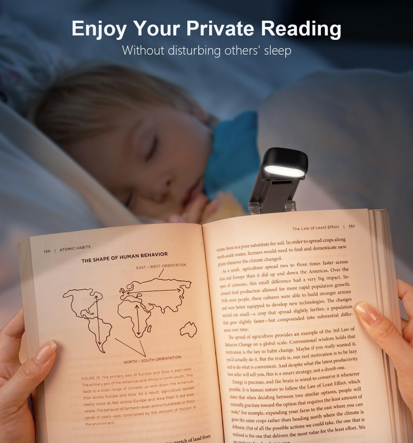 Gritin Reading Light, Book Light for Reading in Bed - Eye Caring 3 Colors, 5-Level Dimmable Brightness, Long Lasting, Compact Size…