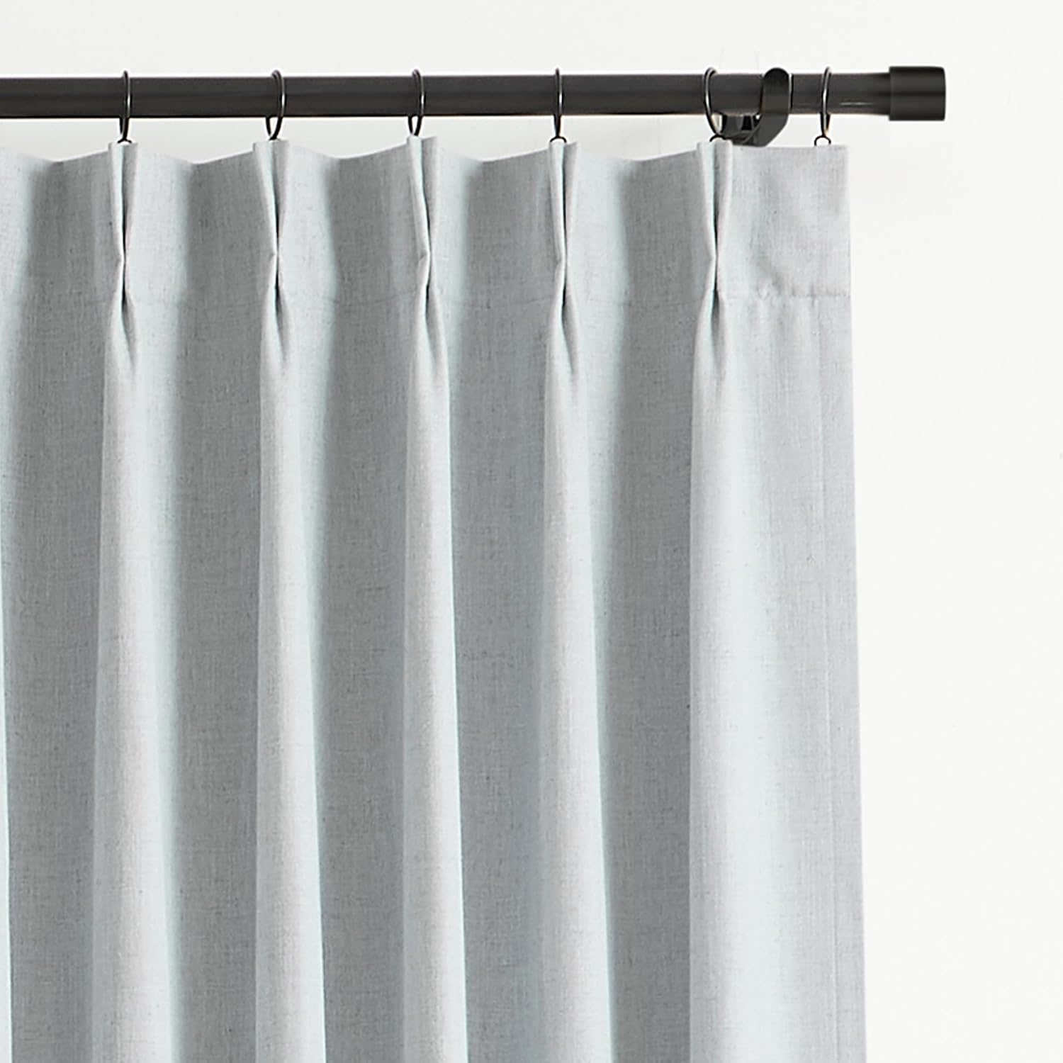 VisionHome Vision Home Blue Fog Pinch Pleated Full Blackout Curtains Linen Blended Room Darkening Window Curtains 102 inch for Living Room…