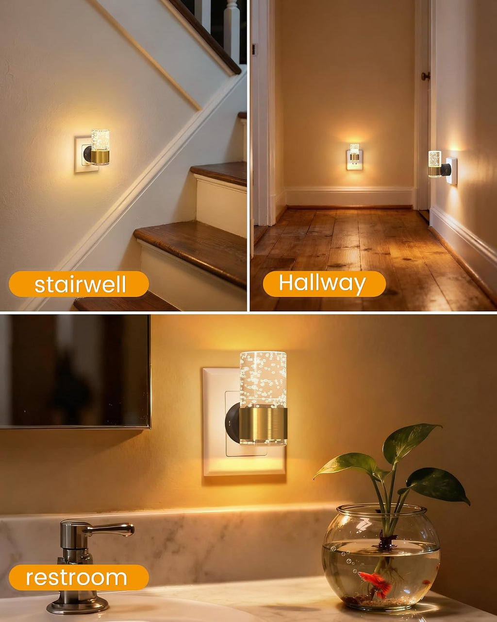 Niorsun Night Light Plug into Wall, Dimmable Nights Lights with 3 CCT & 5 Brightness Levels, Acrylic Plug in Night Light, Auto Dusk to…