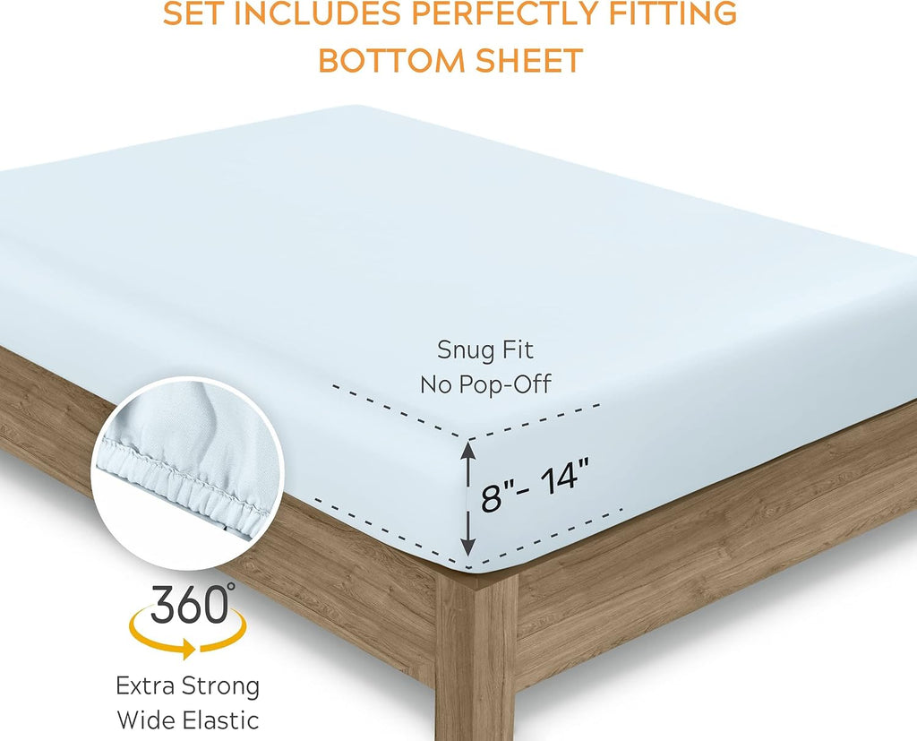 SleepMantra Sleep Mantra 100% Organic Cotton Full Bed Sheet Set - Soft & Cooling Percale Weave - 4 Piece Bedding Set with Deep Pocket - GOT…