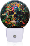 LED Night Lights Lamp with Dusk to Dawn Sensor, Exquisite Tropical - Flowered Skeleton Night Light Plug Into Wall for Kids Room, Bedroom…