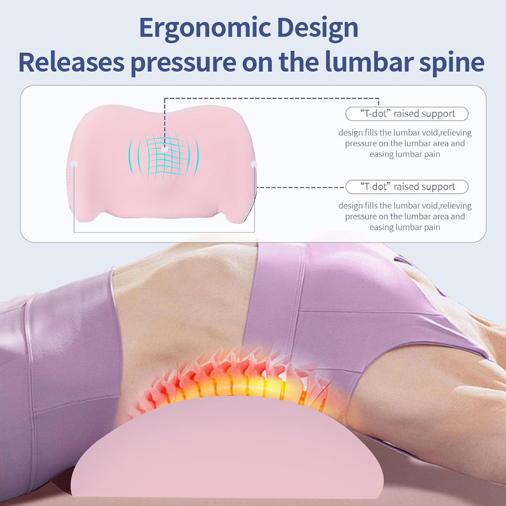 Bymecost Lumbar Support Pillow for Office Chair, Cooling Car Lumbar Pillow Lower Back, Memory Foam Back Cushion with Adjustable Straps, Ergo…