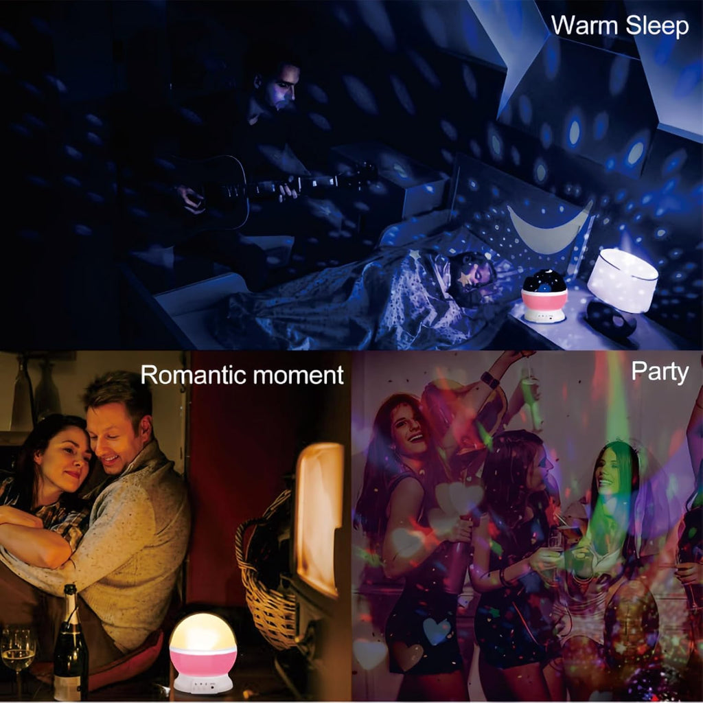 Kids Standard Star Projector Night Light | 360° Rotating LED Color Changing Star Lamp, Sleep Night Light for Bedroom & Nursery, Birthday…