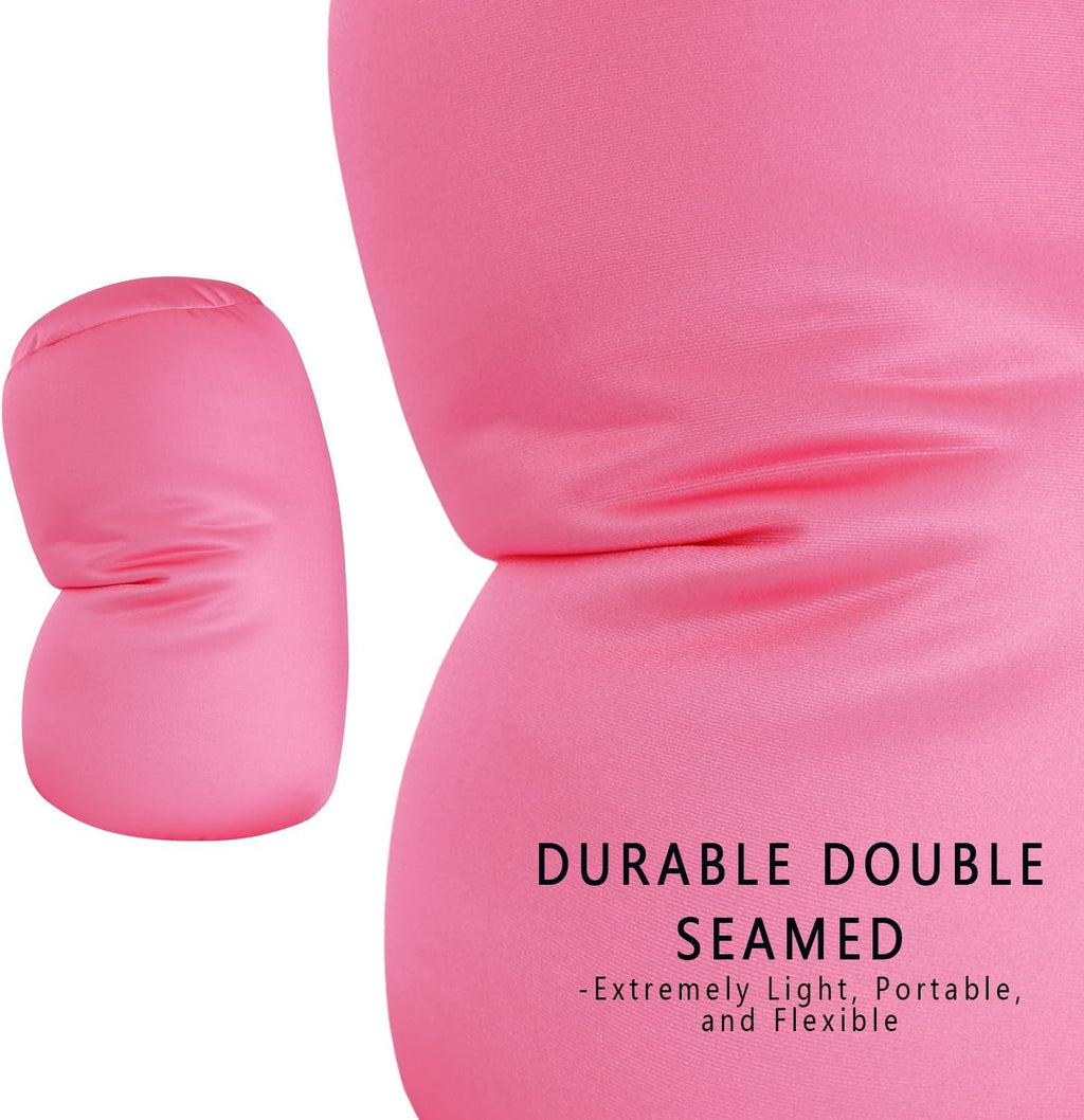 Squishy Microbead Neck Pillow, 7Inch x 12Inch Soft Travel Body Bed Pillow Bean Pillow for Kids Adult Chair Sleeping Car Seat, Fun Dormroom