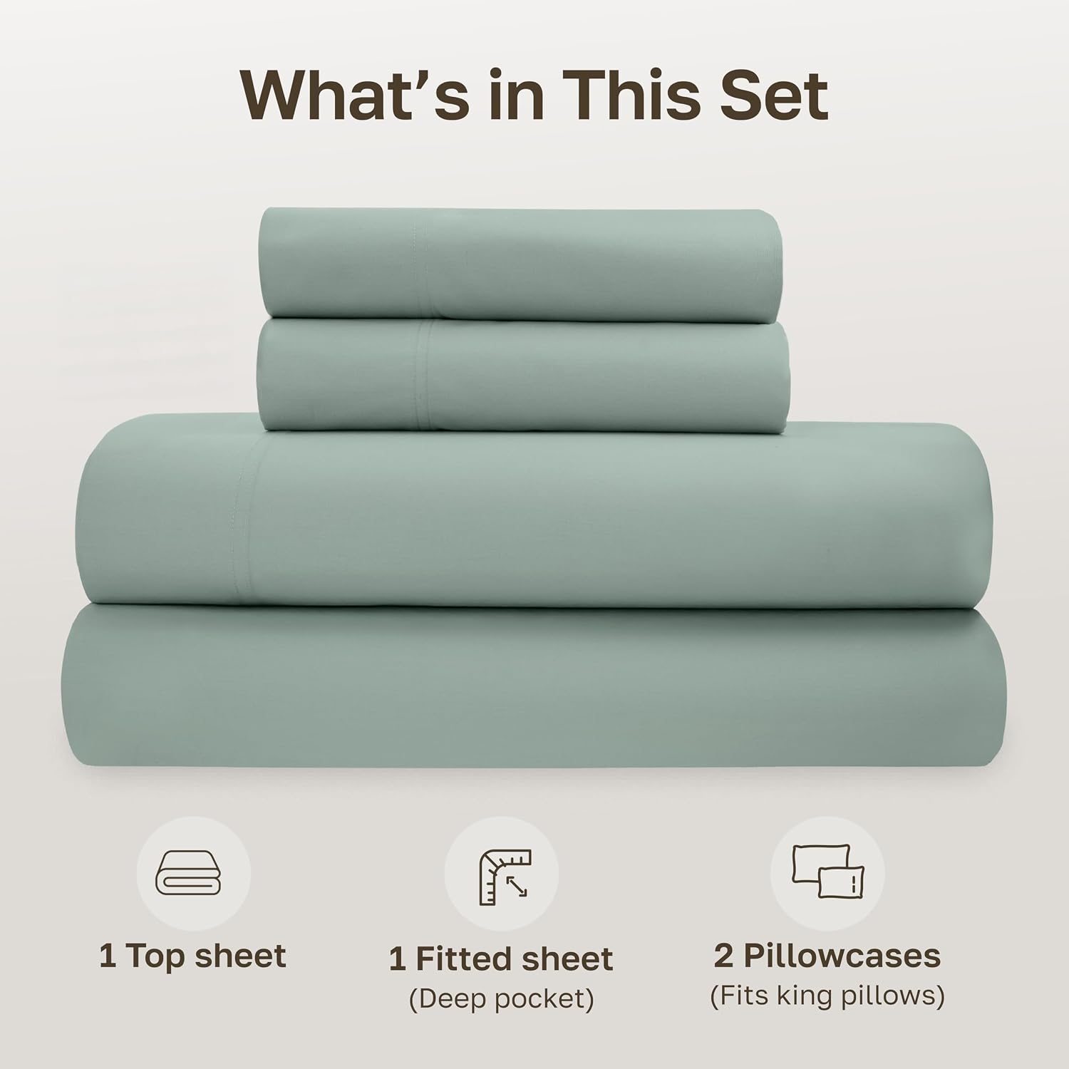 CaliforniaDesignDen California Design Den Cal King Sheet Set - Soft 100% Organic Cotton, Crisp and Cool Percale Sheets, Deep Pockets with A…