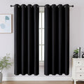 CUCRAF Black Blackout Curtains 63 inch Length 2 Panels Set, Room Darkening Drapes for Living Room Bedroom, Thermal Insulated Light…