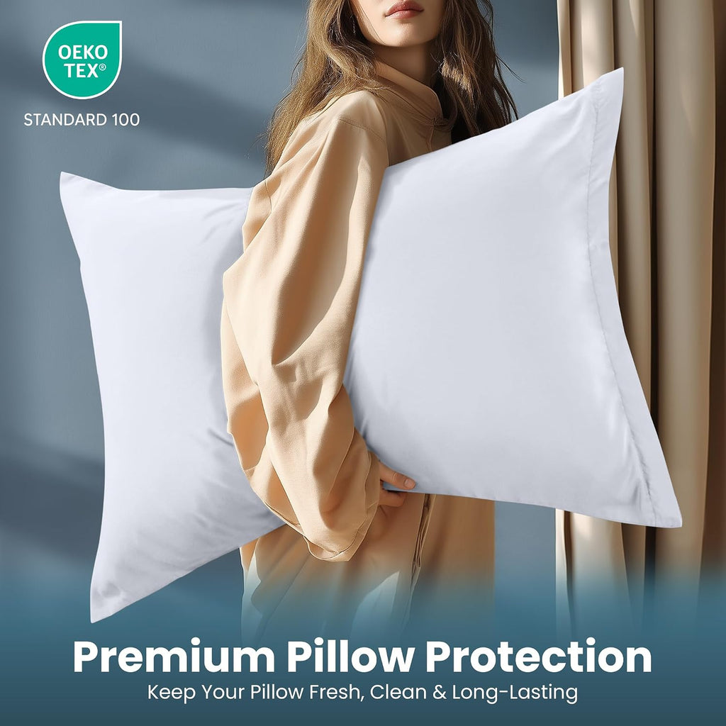 Utopiabedding Utopia Bedding Queen Pillow Protectors - Pack of 2 - Zipper Closure - Soft Brushed Microfiber Fabric - Shrinkage and Fade Res…