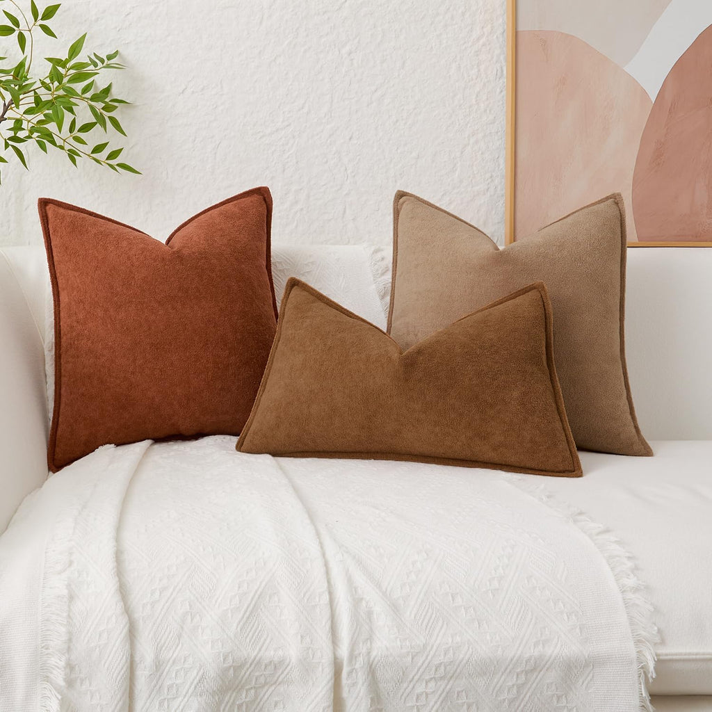 KevinTextile Kevin Textile 12x24 Inch Lumbar Pillow Cover 1 Pack Soft Boucle Textured Decorative Waterproof Rectangle Cushion Elegant Accen…