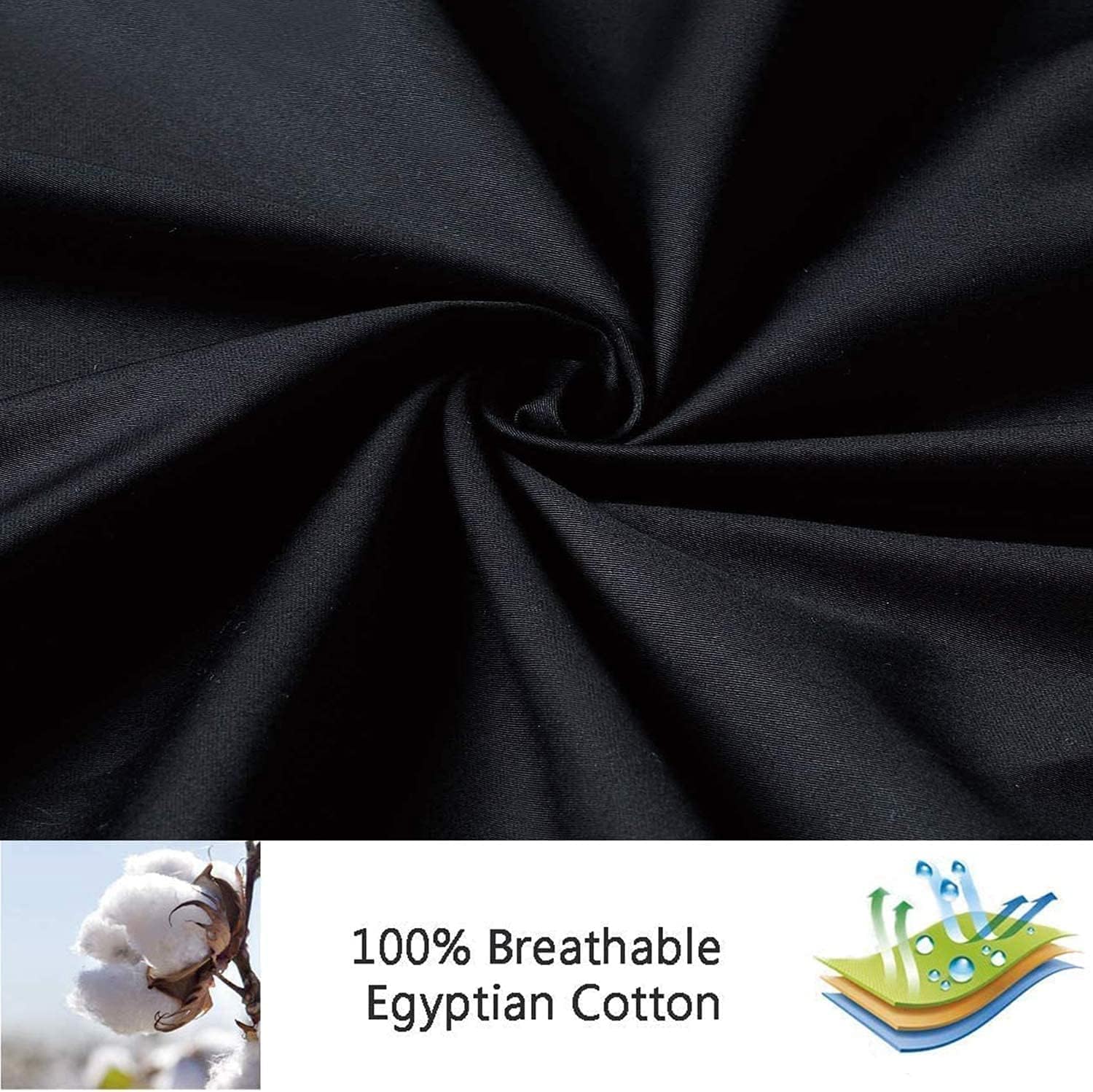 ShunjieHome Pillow Protector King Size 100% Egyptian Cotton Pillow Covers, 400 Thread Count Sateen Weave Cooling Pillow Cases with Zipper H…