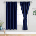 Jiuzhen Blackout Curtains for Bedroom– Thermal Insulated, Noise Reducing Room Darkening Drapes for Living Room, Rod Pocket Curtains with Tie…