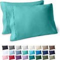 BareHome Bare Home Microfiber Pillow Cases - King Size Set of 2 - Cooling Pillowcases - Double Brushed - Turquoise Pillowcases 2 Pack - Eas…