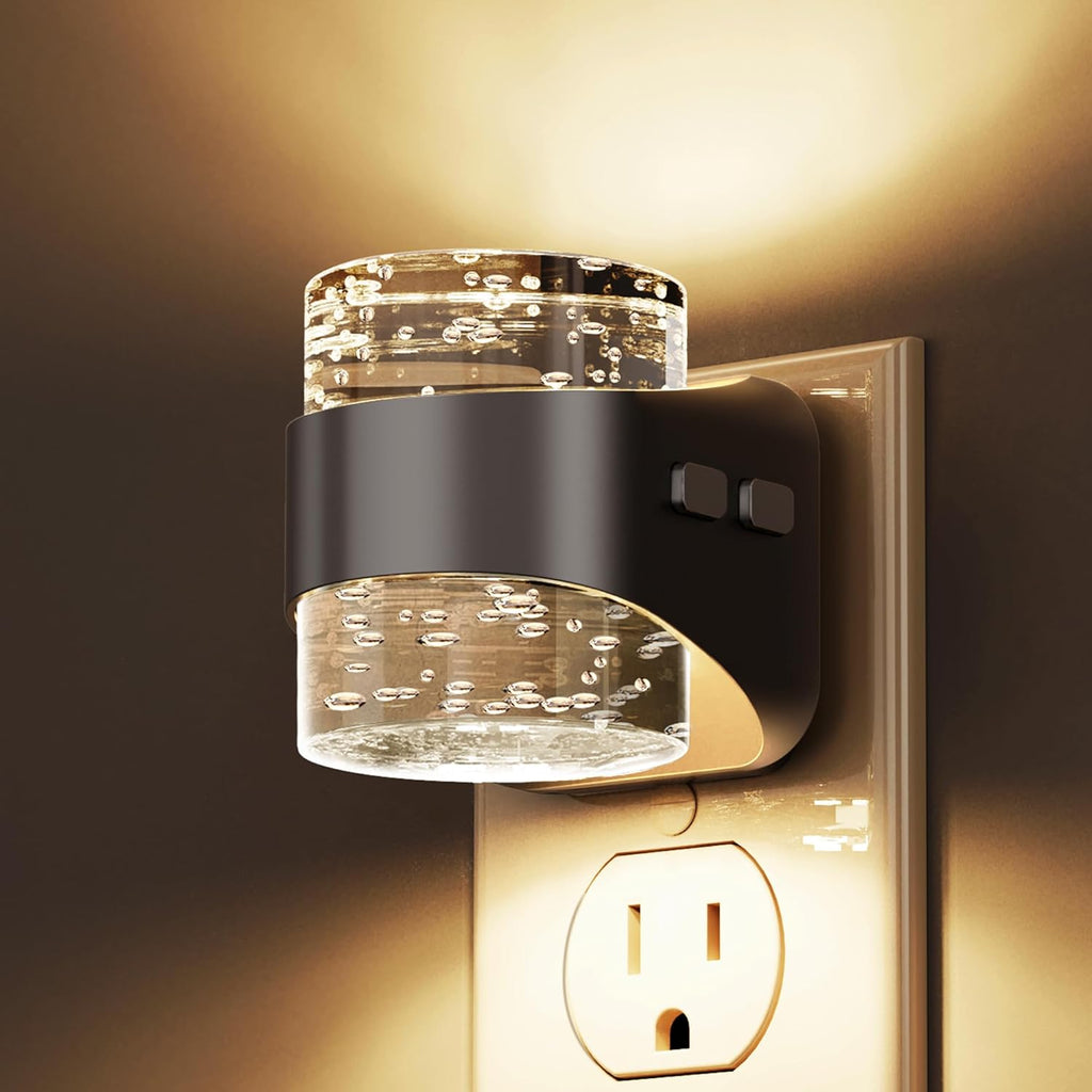 Llohasled L LOHAS LED Night Light, 3000K Bubble Night Lights Plug into Wall, Acrylic Night Lights with Dusk-to-Dawn Sensor, Adjustable Brig…