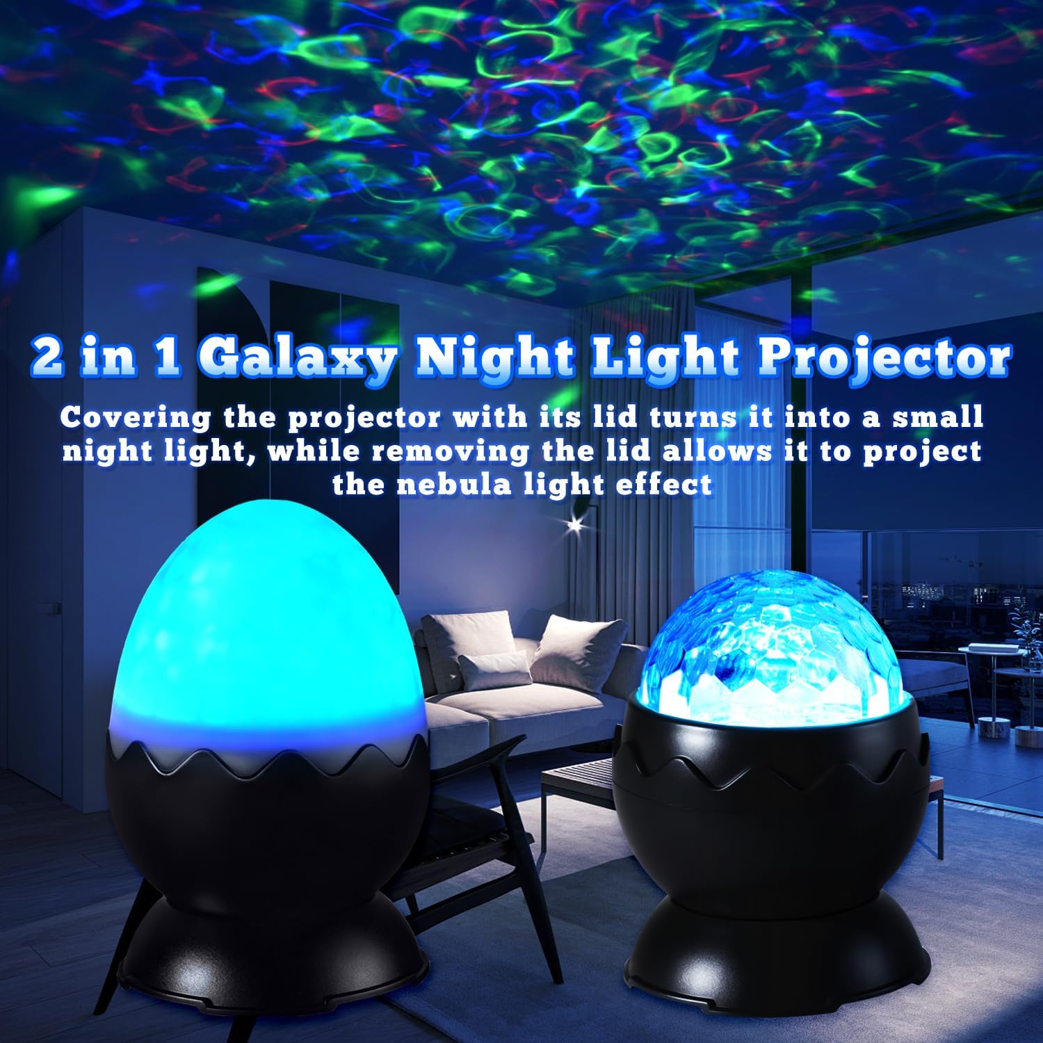 Galaxy Projector, Projector for Bedroom, Dinosaur Egg Night Light Projector with Timer and Remote, Gift for Kids Adults for…