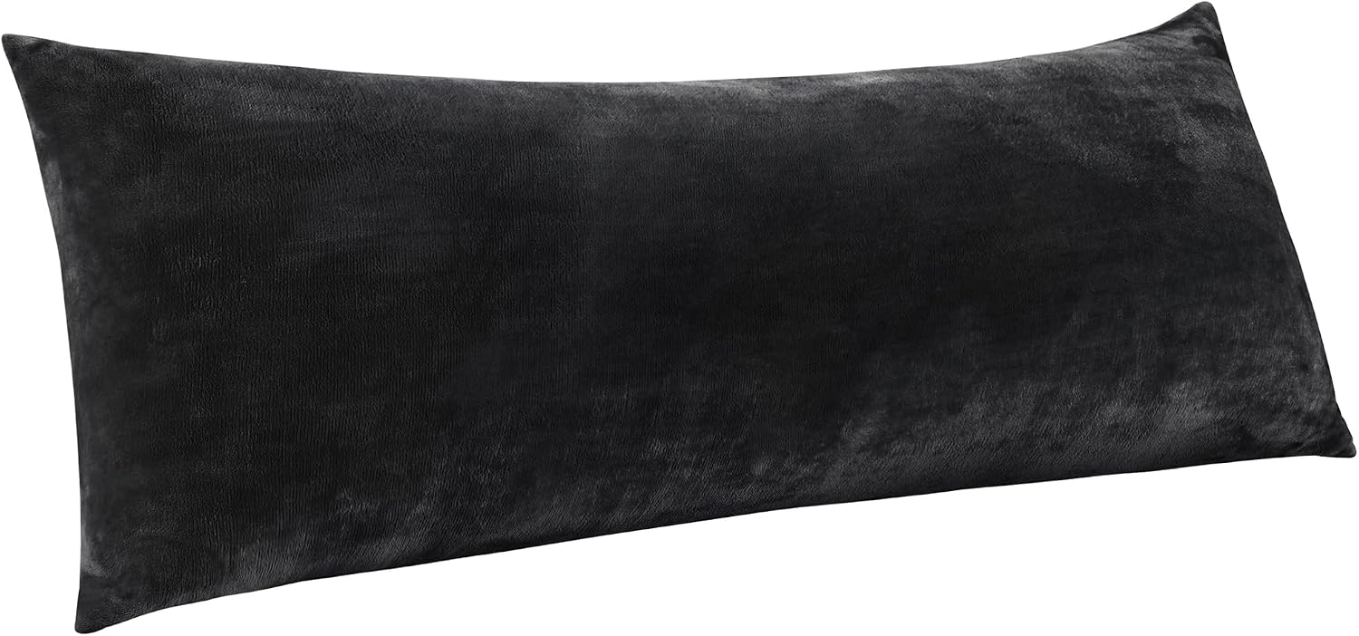 Bedelite Body Pillow Cover with Zipper Closure, Super Soft and Cozy Fuzzy Fleece Pillowcase 20 x 54 Inches, Luxury Fluffy Plush Long Body P…