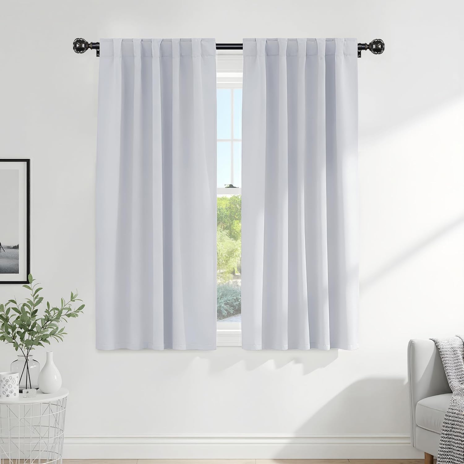 Ponydance PONY DANCE 60% Light Blocking Curtains 63 inch Long, Room Darkening Curtains for Bedroom, Thermal Insulated Drapes for Living Roo…