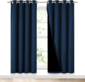 Nicetown Moroccan Blue Full Shade Curtain Panels, Pair of Energy Smart & Noise Blocking Out Blackout Drapes for Dining Room Window, Thermal…